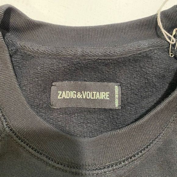 Zadig & Voltaire Skull Embroidery Sweatshirt Medium Black - Picture 8 of 9